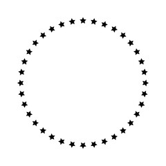 Circle of stars. Star icon. Ornament stars. Vector illustration.