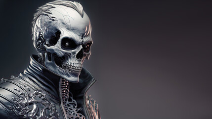 Motorcycle Demon. Generative AI, non-existent person.