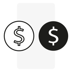 dollar icons. Financial concept. Vector illustration.