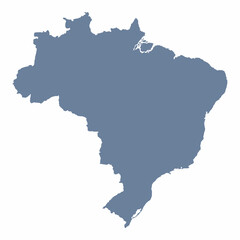 Brazil map silhouette