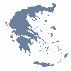 Obraz premium Greece map silhouette