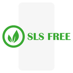 Sls free. Design element. Vector illustration.