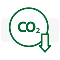 Co2 green circle. Ecological concept. Power save concept. Vector illustration.