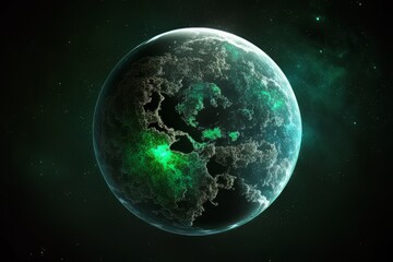 Green planet beautiful illustrations. Generative ai