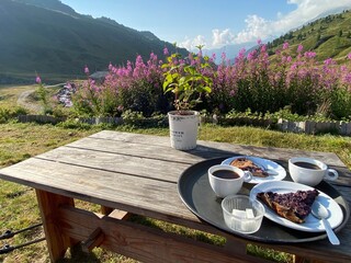 table in the mountains