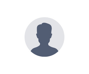 Default Avatar Profile. User profile icon. Business people. Profile picture, portrait. User member, People icon in flat style. Circle button with avatar photo silhouette vector design and illustration