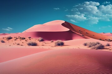 Fototapeta na wymiar Colorful dunes abstract. Generative ai