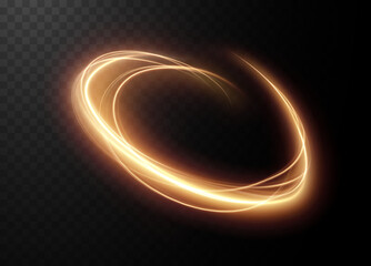 Golden curved light line, rope, tape. Smooth festive gold line png with light effects. Element for your design, advertising, postcards, invitations, screensavers, websites, games.	
