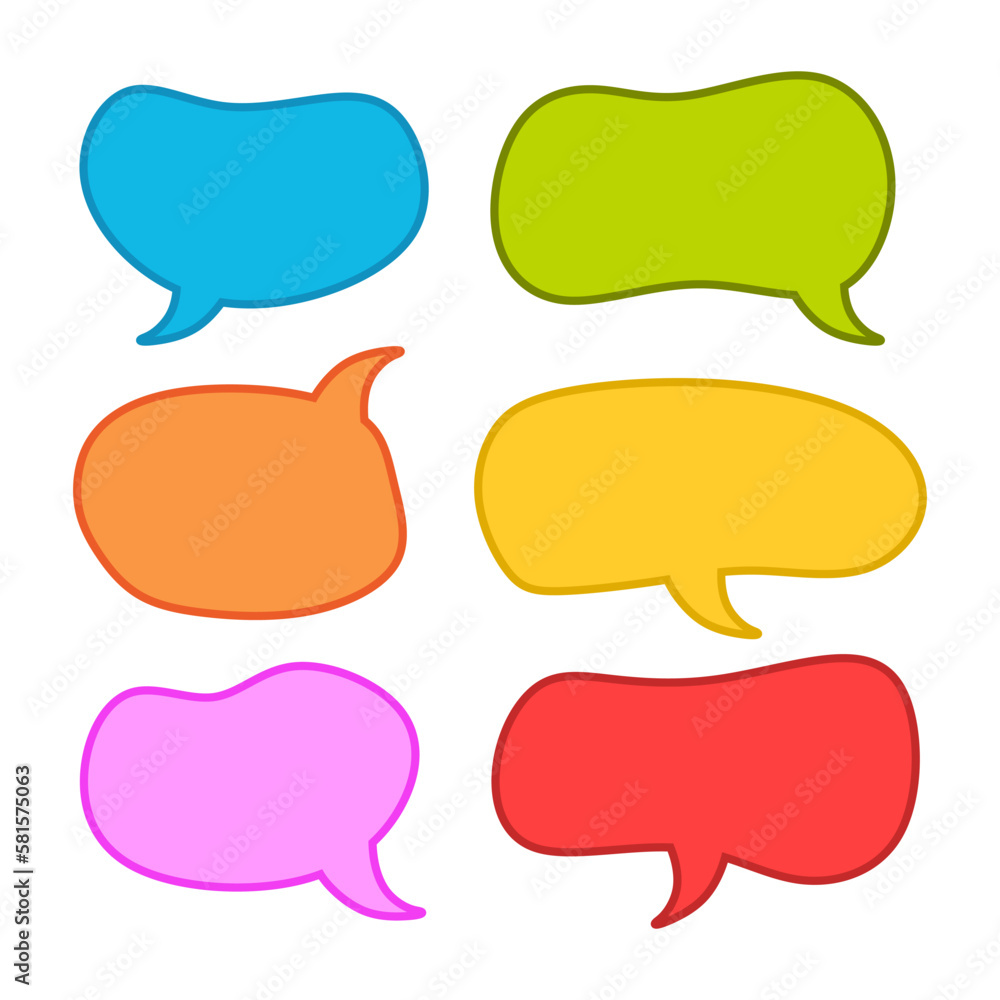Poster speech bubbles vector set. colorful speech bubbles collection isolated on white background. vector i
