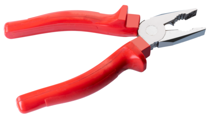 Pliers with red handles
