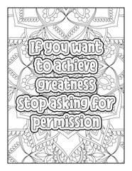  Affirmative quotes coloring page. Positive quotes coloring page. motivational quotes coloring pages design .inspirational words coloring book pages design. Motivational swear word. motivational