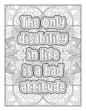 Positive Attitude Coloring Pages