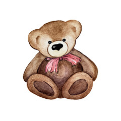 cute bear with pink bow
