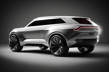 Fototapeta na wymiar Future aerodynamic SUV. Generative AI.