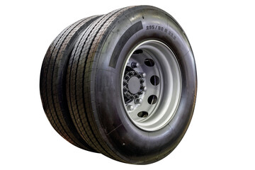 Truck wheel with new tires, parts