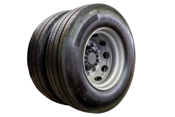 Truck wheel with new tires, parts