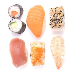 Sushi auf weißem Untergrund - 581581625