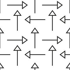 Seamless abstract vector line geometric pattern with arrows