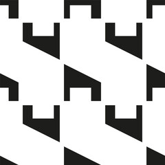 Fototapeta premium Seamless geometric pattern with shapes. Vector illustration.