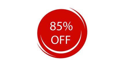 Up to % Off Special Offer Red Colored Sticker on White Background, Vector Illustration