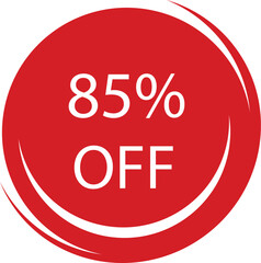 Up to % Off Special Offer Red Colored Sticker on White Background, Vector Illustration