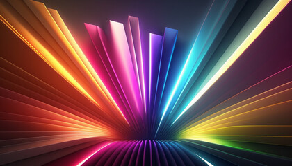 Colorful Spectrum Abstract 3D Render
