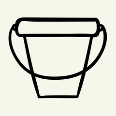 bucket. Hand drawn vector illustration