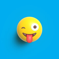 Winking Face with Tongue, Whatsapp Emoji