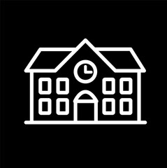 School or educational institution icon. illustration isolated on white background. sign symbol of the state house