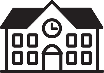 School or educational institution icon. illustration isolated on white background. sign symbol of the state house