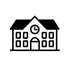School or educational institution icon. illustration isolated on white background. sign symbol of the state house