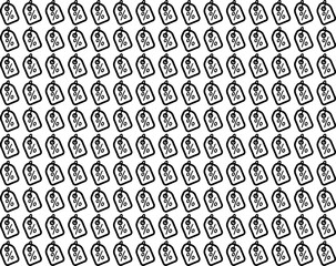 many discount icons on a small letter, pattern