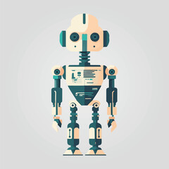 vector illustration, artificial intelligence robot