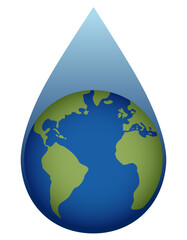 Earth water drop design
