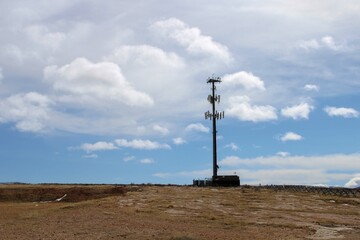 cell tower on plain