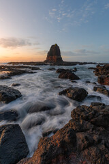 Morning view of pulpit rock at Cape Schanck, Victoria, Australia.
