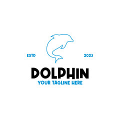 Vector dolphin logo design illustration idea