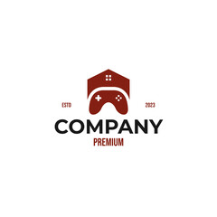 Vector gamepad with house logo design illustration © Brandingasik