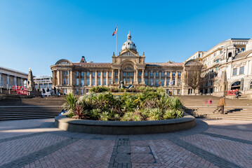 Plants are grown in Victoria Square ,Birmingham UK - obrazy, fototapety, plakaty