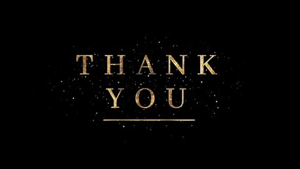 Thank You Gold Text Alpha Channel