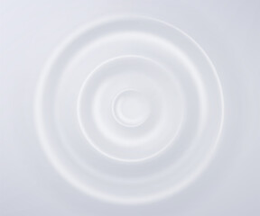 Fototapeta na wymiar Ripple milk wave top view. Milk drop splash effect. Abstract waves surface circles
