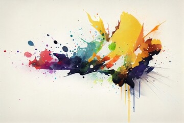 Watercolor Illustration of a Abstract Splash Beautiful Painting Background. Generative AI