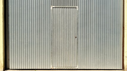warehouse metal door as background