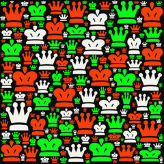 seamless pattern with crowns