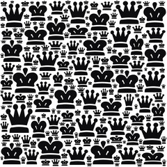 seamless colourful  pattern with crowns