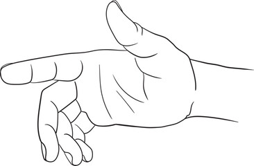 Obraz premium Hand line art isolated vector illustration