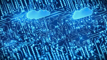 Cloud computing - electronic circuit board - generative AI