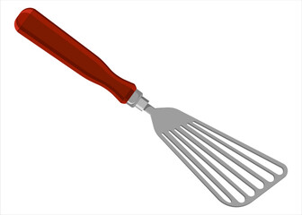 Culinary spatula. Isolated on white.