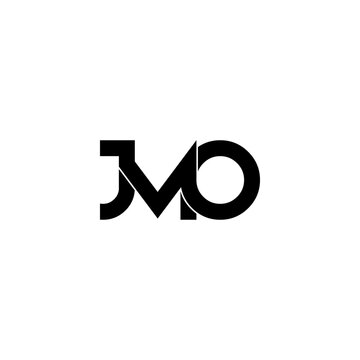 jmo initial letter monogram logo design