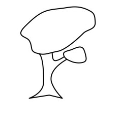 tree thin line vector icon